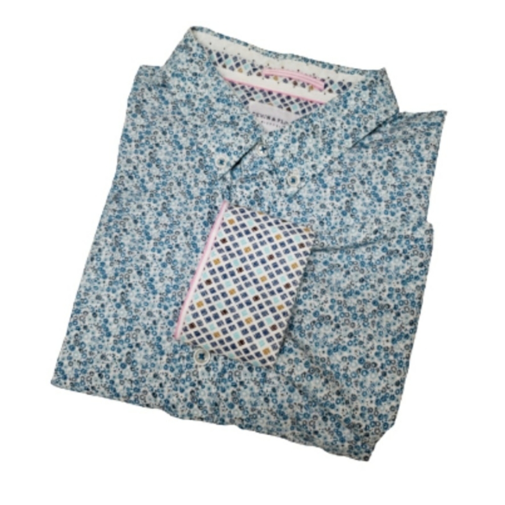 Denim & Flower | Slim Fit Button Down L/S Shirt Lg